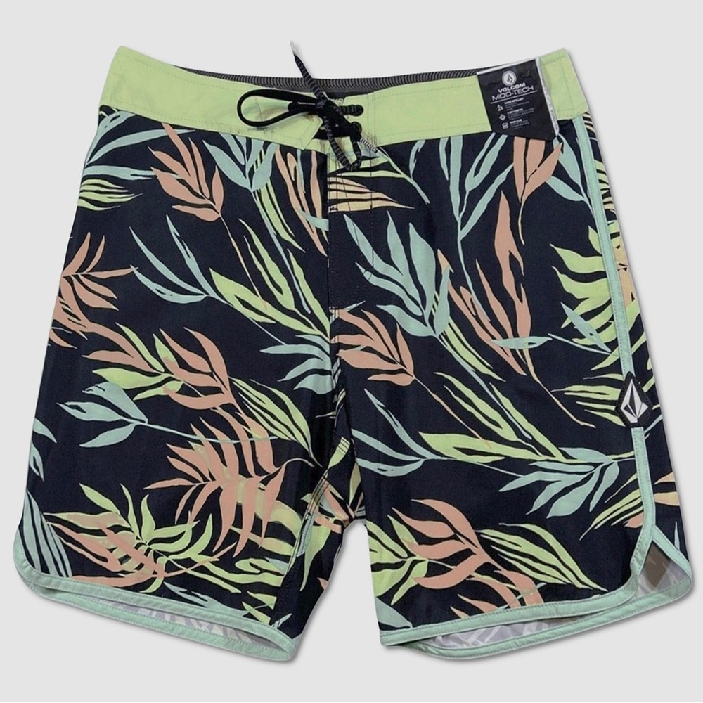 Volcom Bleeding Leaf Mod Board Shorts - NWT Black / Multi Mens 40‎ - #46838-E3